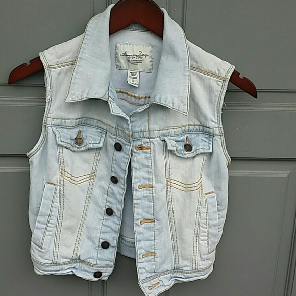 American Rag Jackets & Blazers - American Rag acid wash denim vest